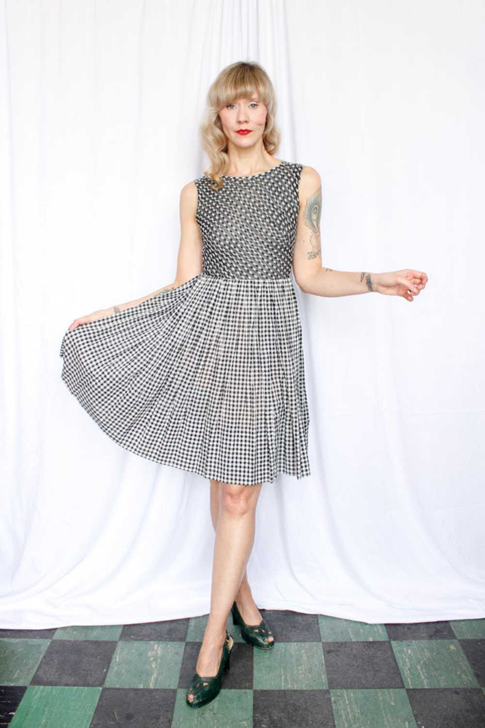 1950s R&K Originals Gingham Day Dress - Small - image 4