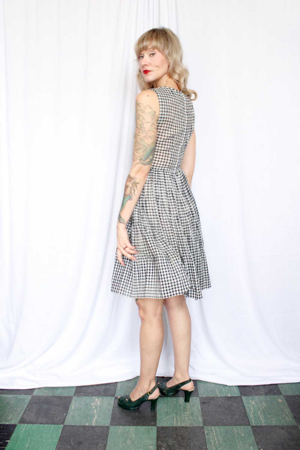 1950s R&K Originals Gingham Day Dress - Small - image 5