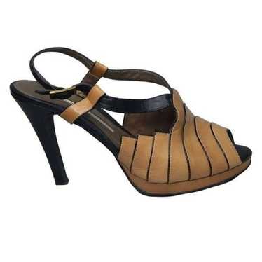 Milano Bags Leather Strappy Slingback 4" Stiletto… - image 1