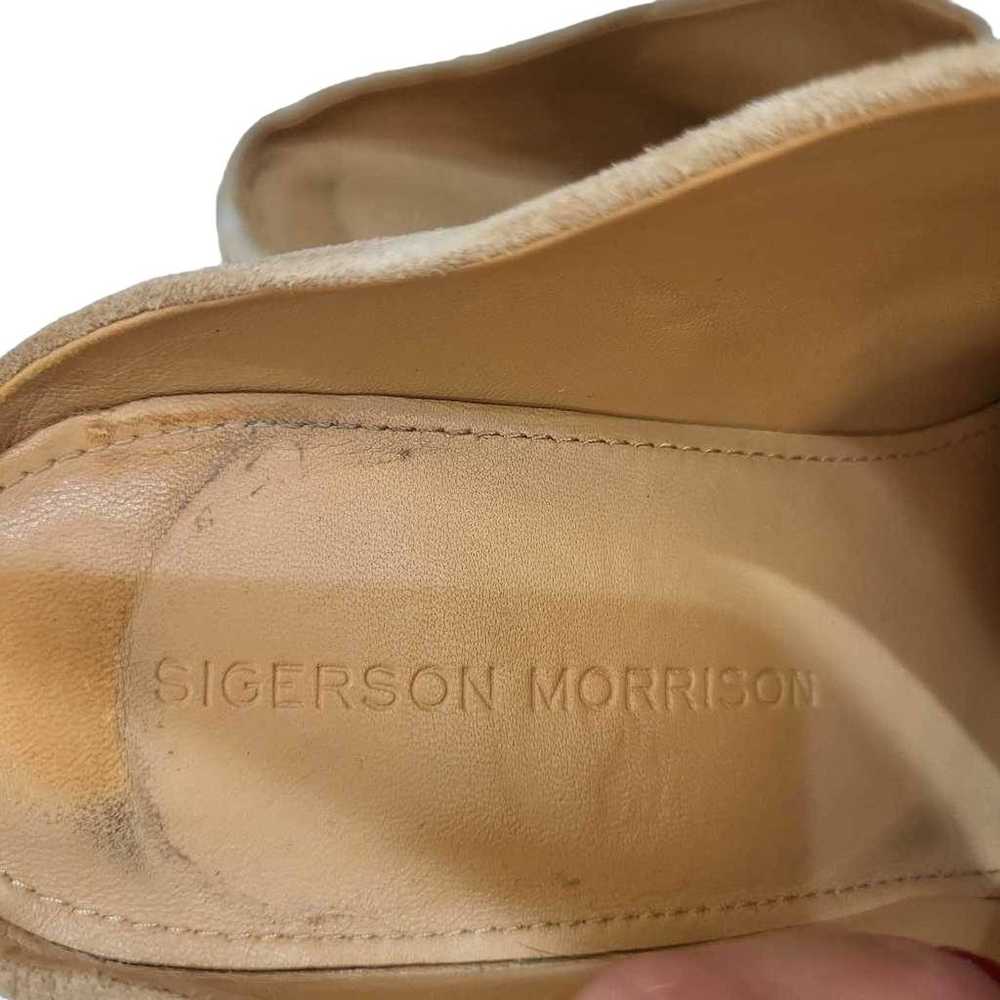 Sigerson Morrison Womens Mules Heel Brown Suede C… - image 6