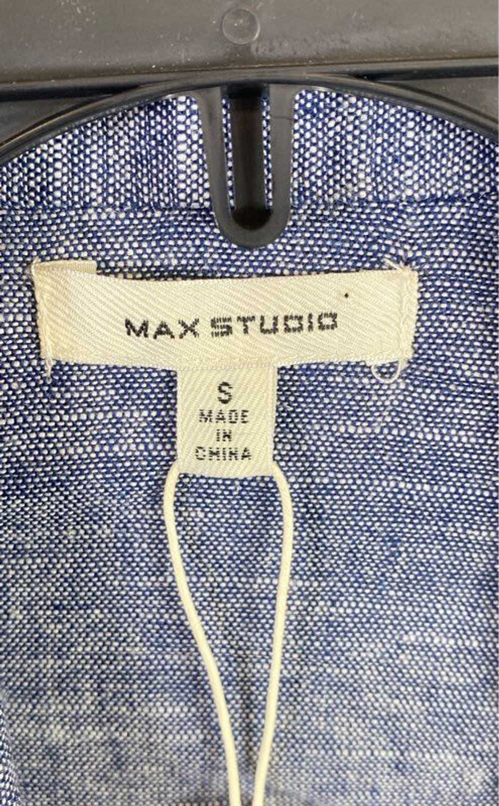 Max Studio Women Blue Denim Blazer S - image 3