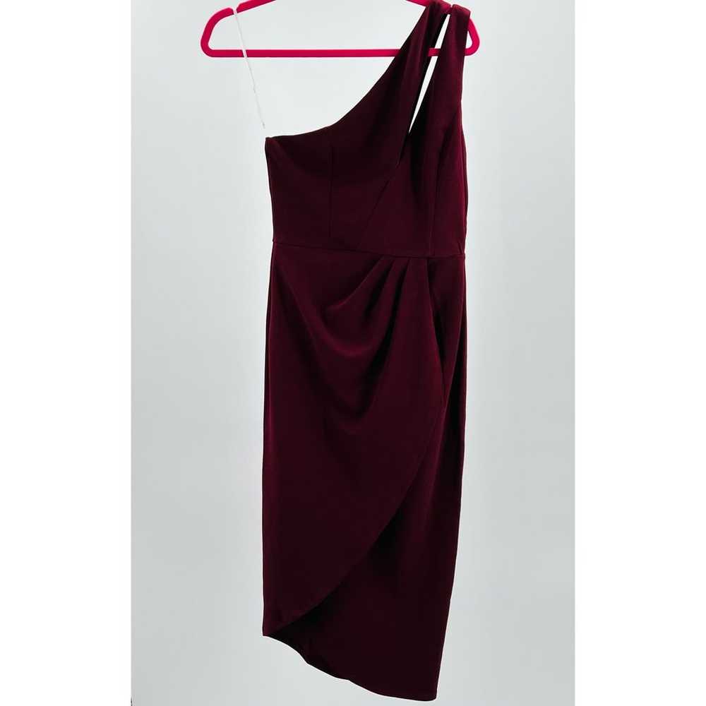 LULU'S SZ L So Flirty burgundy One-Shoulder Cutou… - image 6