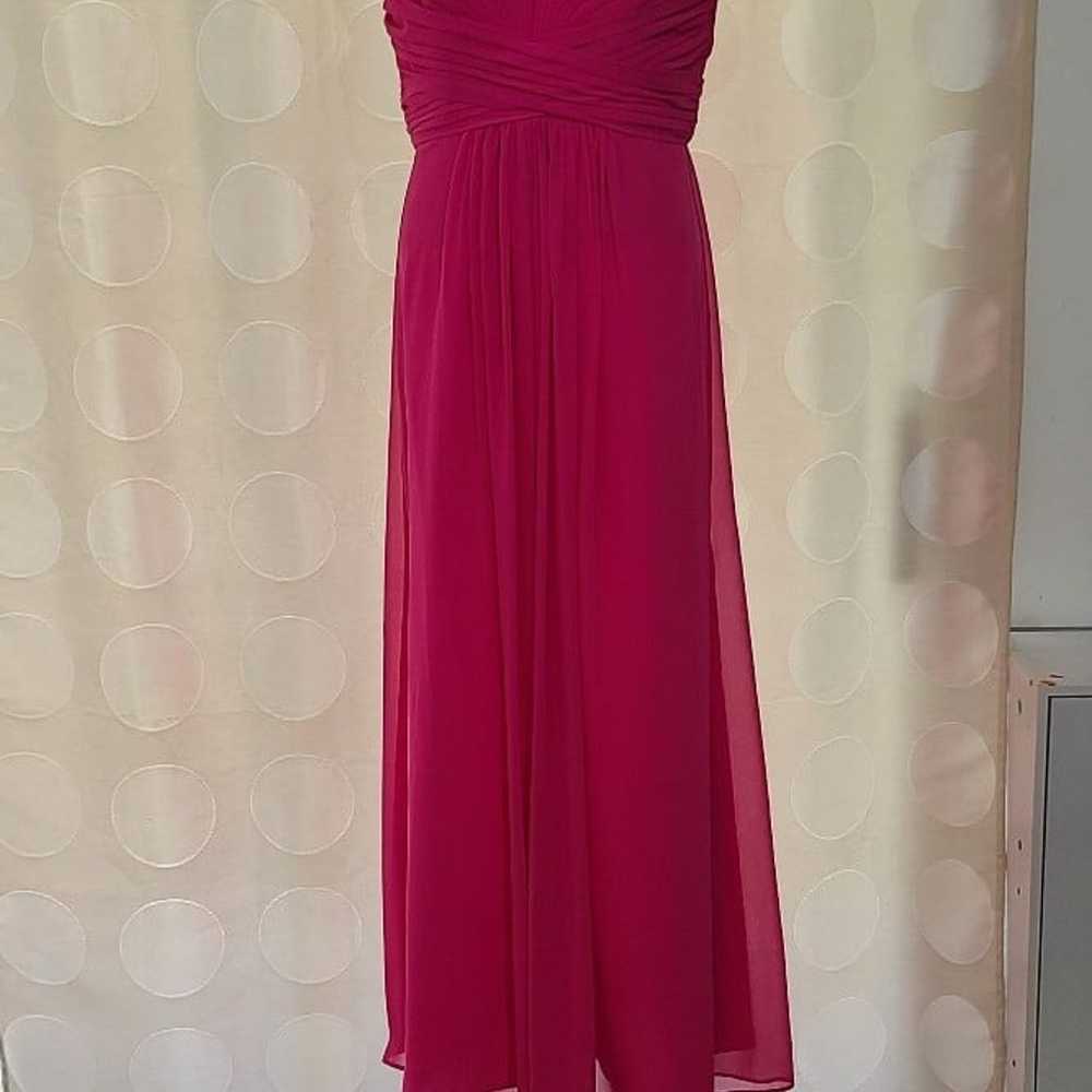 Davids Bridal Hot Pink Womens Dress Size 12 Strap… - image 1