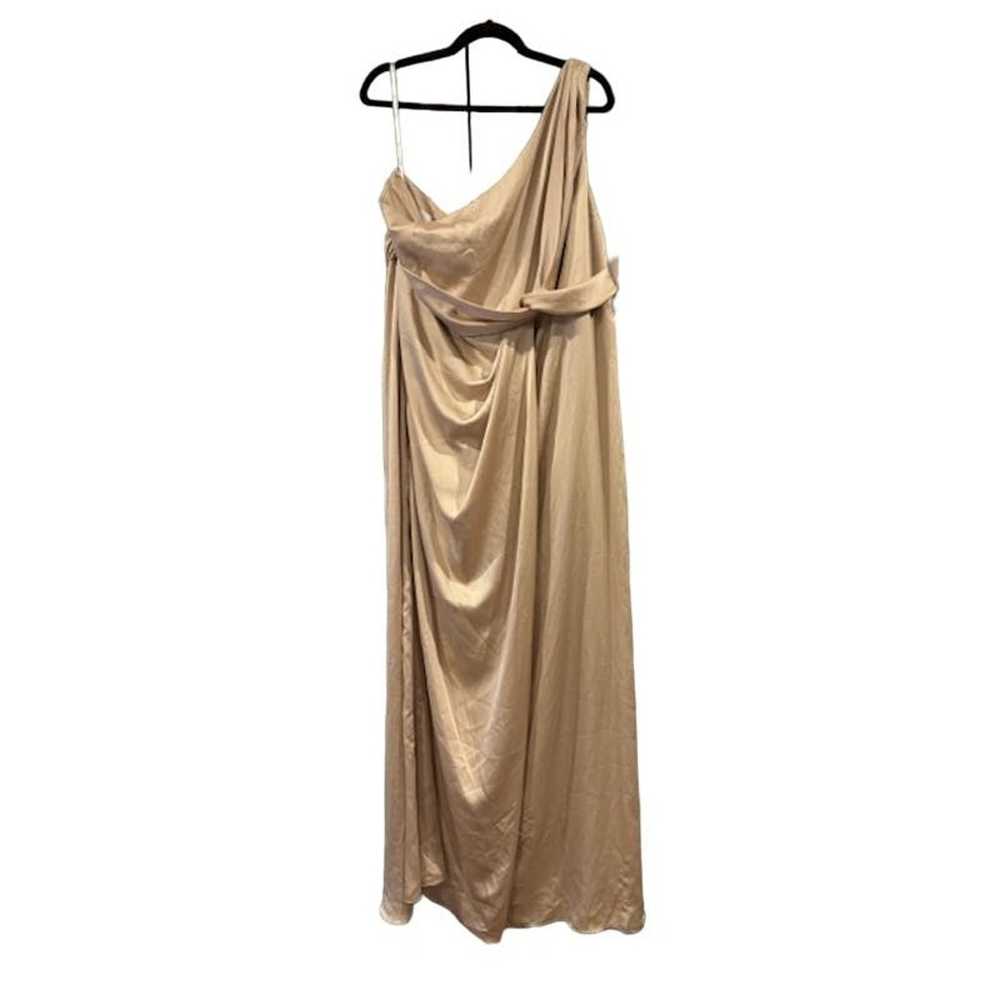 DESSY COLLECTION ONE-SHOULDER DRAPED TWIST EMPIRE… - image 3
