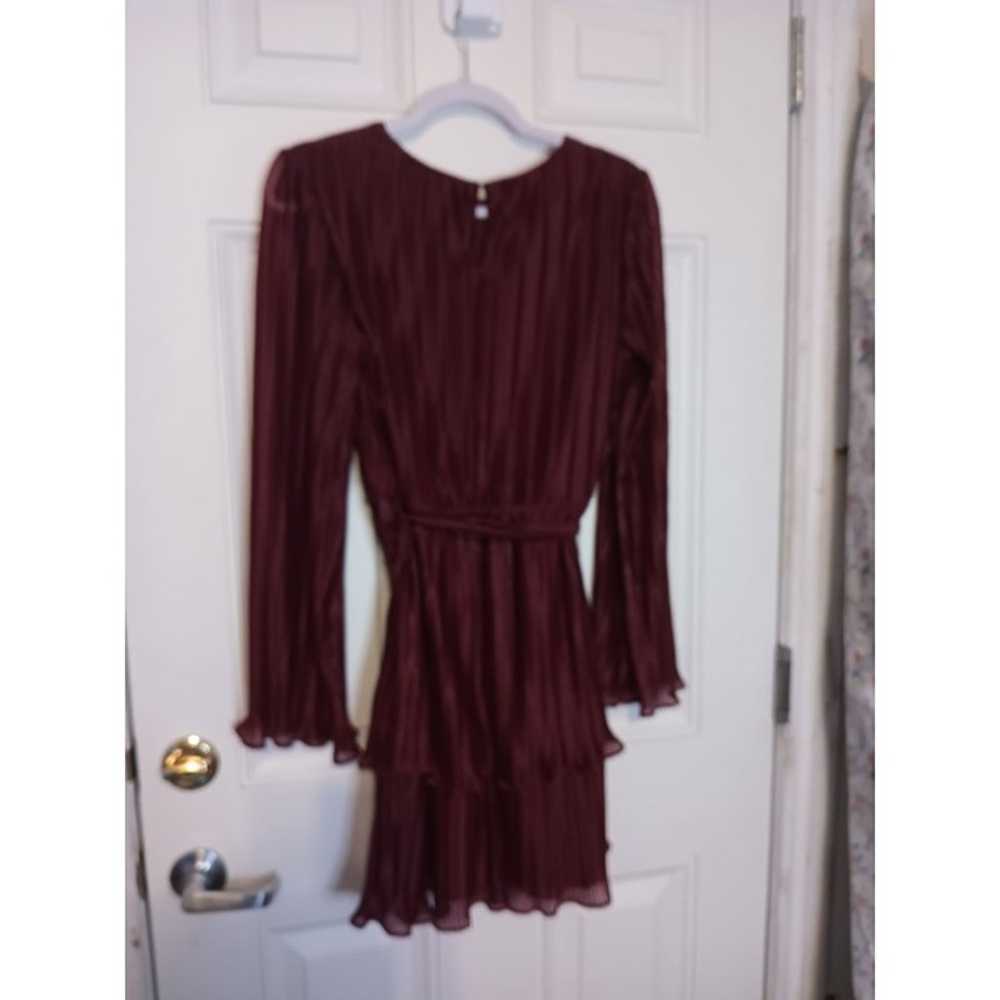 CITY STUDIOS  Belted Shimmer Pleated Dress Size L… - image 2