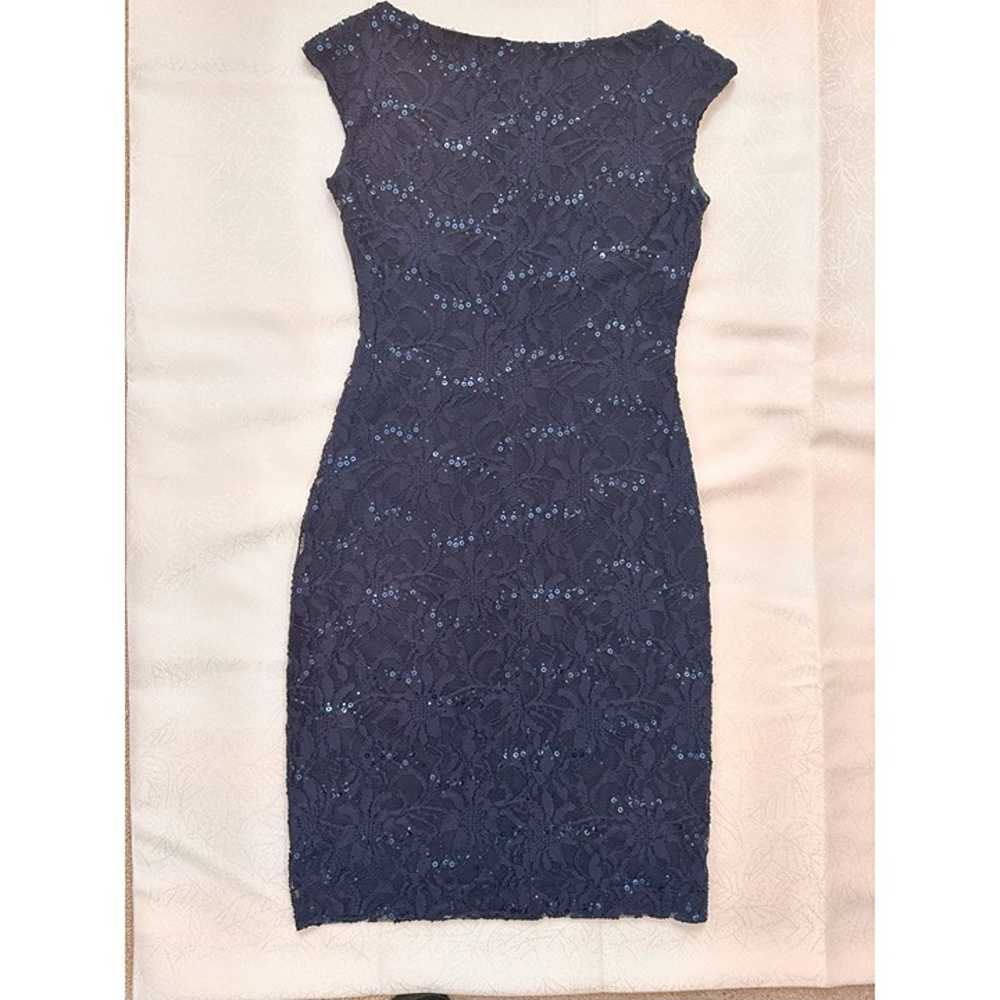 Lauren Ralph Lauren Dress. Navy Blue Sequins Midi… - image 5