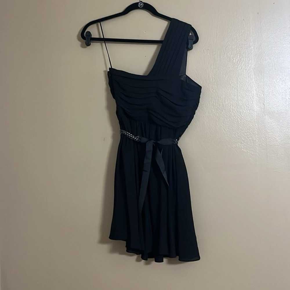 Express Black Chiffon Flowy Party Pleated Dress w… - image 2