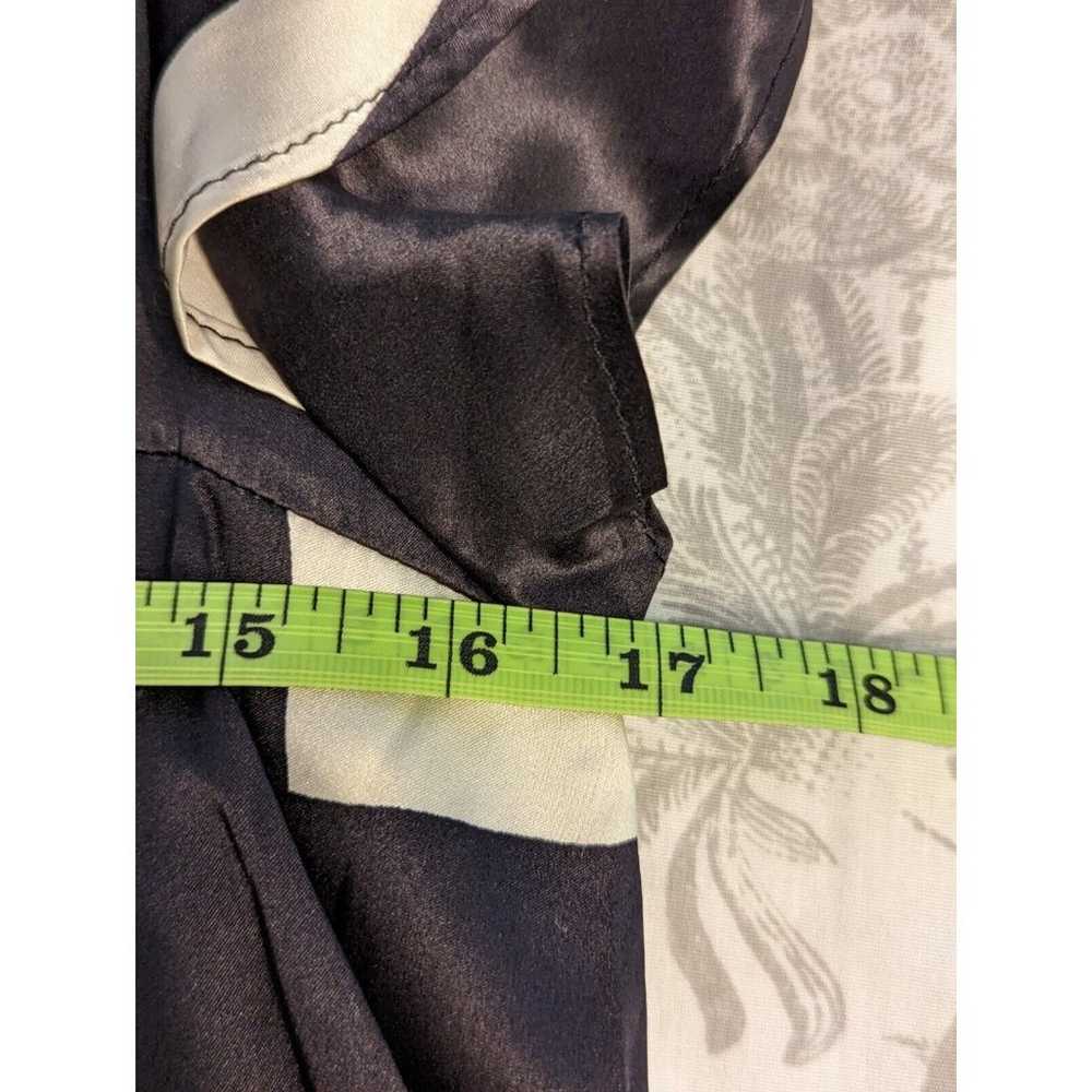Zara Woman White & Black 100% Silk Flutter Sleeve… - image 6