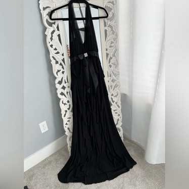 Gorgeous Black Chiffon Halter dress.