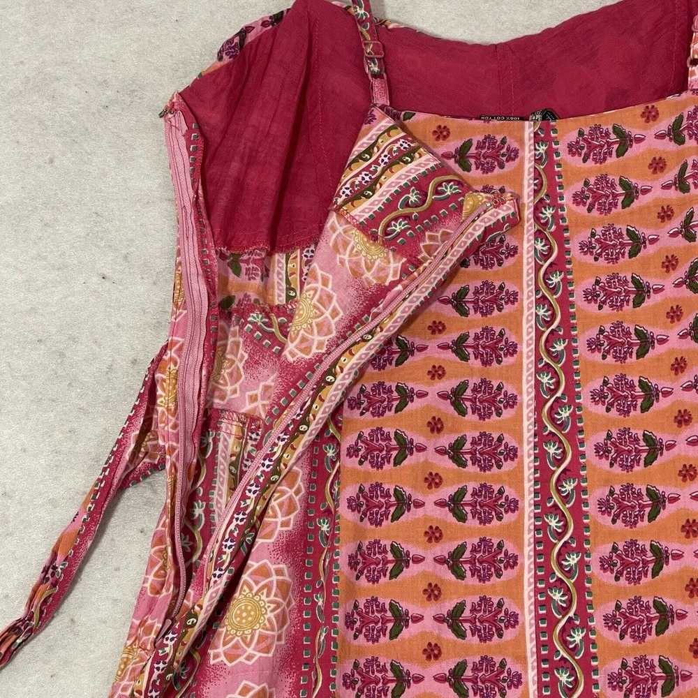 Passport Dress Womens Size Large Pink Indian Prin… - image 11