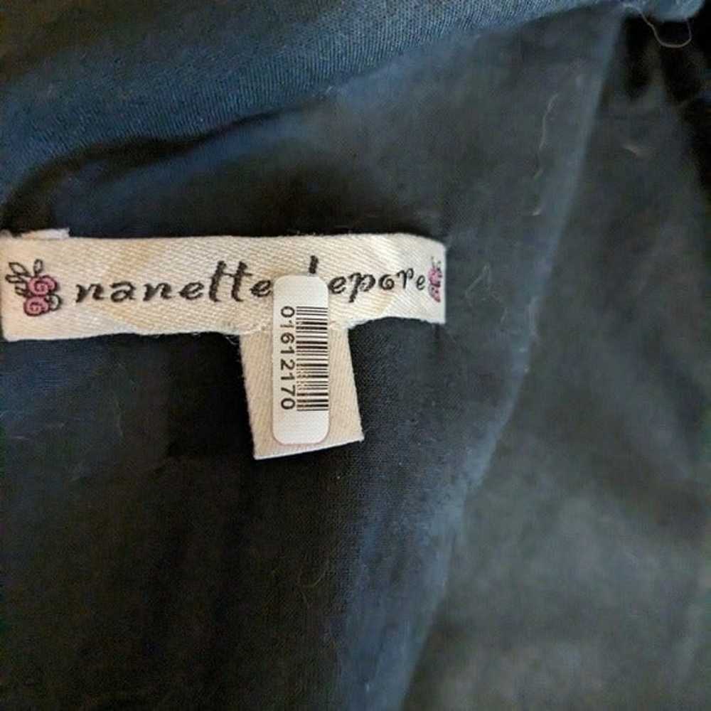 Nanette Laporte White Beaded Black Sleeveless Dre… - image 10
