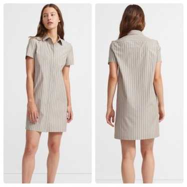 Theory Striped Mini Shirt Dress