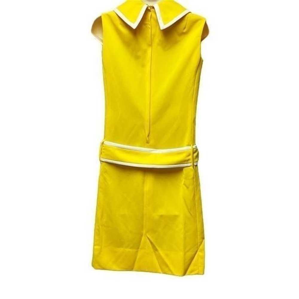 Vintage Bright Yellow Drop Waist Dress - image 2
