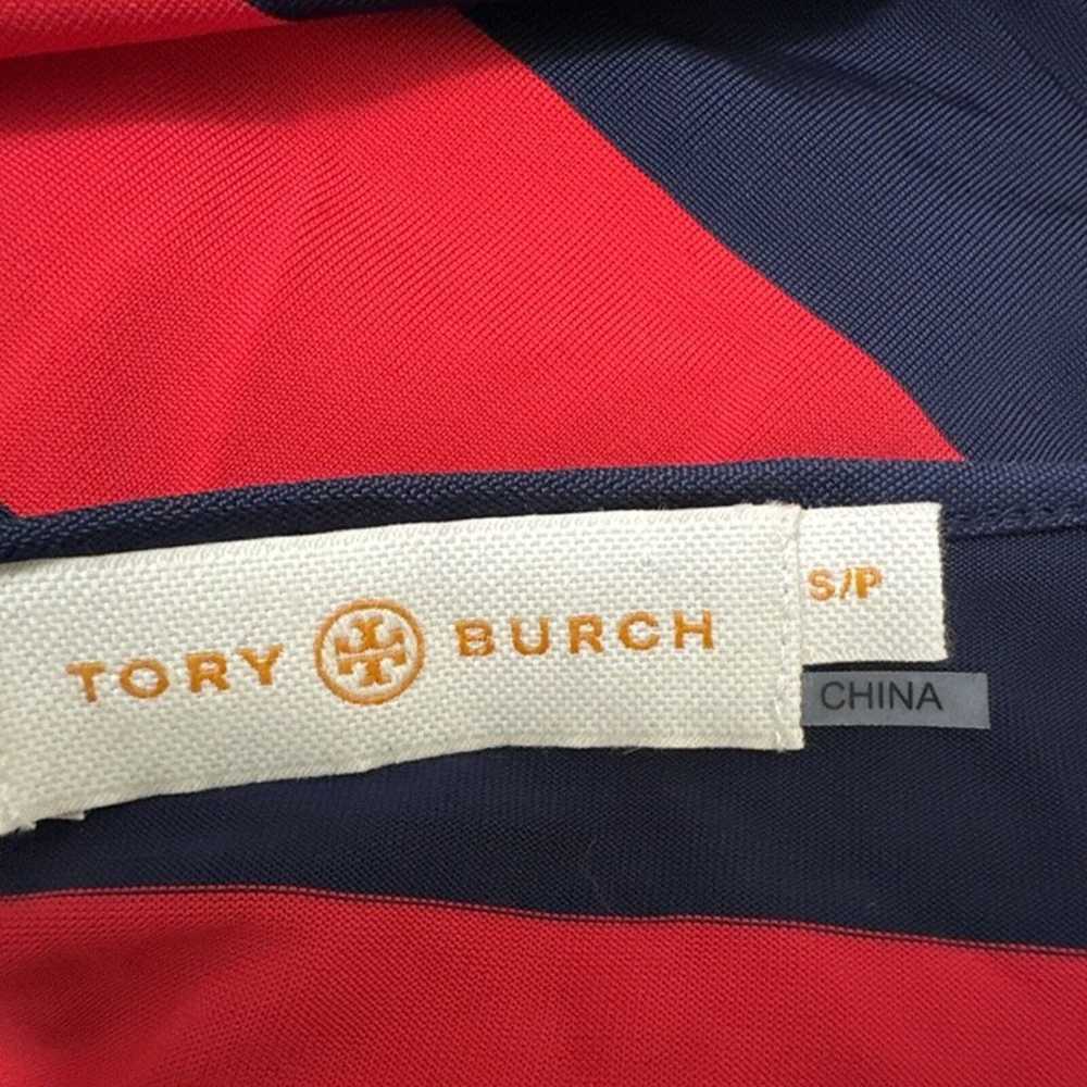 Tory Burch Wrap Midi Dress Size S Striped Short S… - image 5