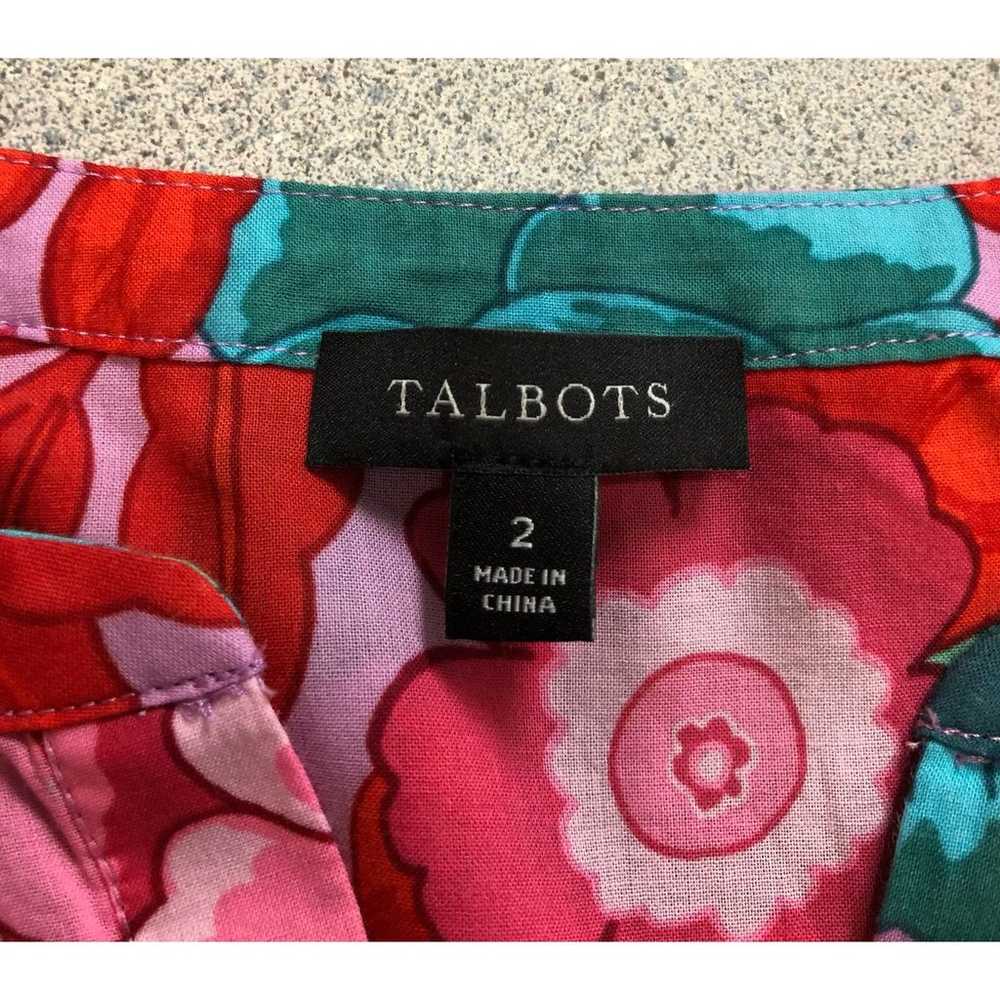 Talbots Belted Violet Floral Shirt Dress - image 5