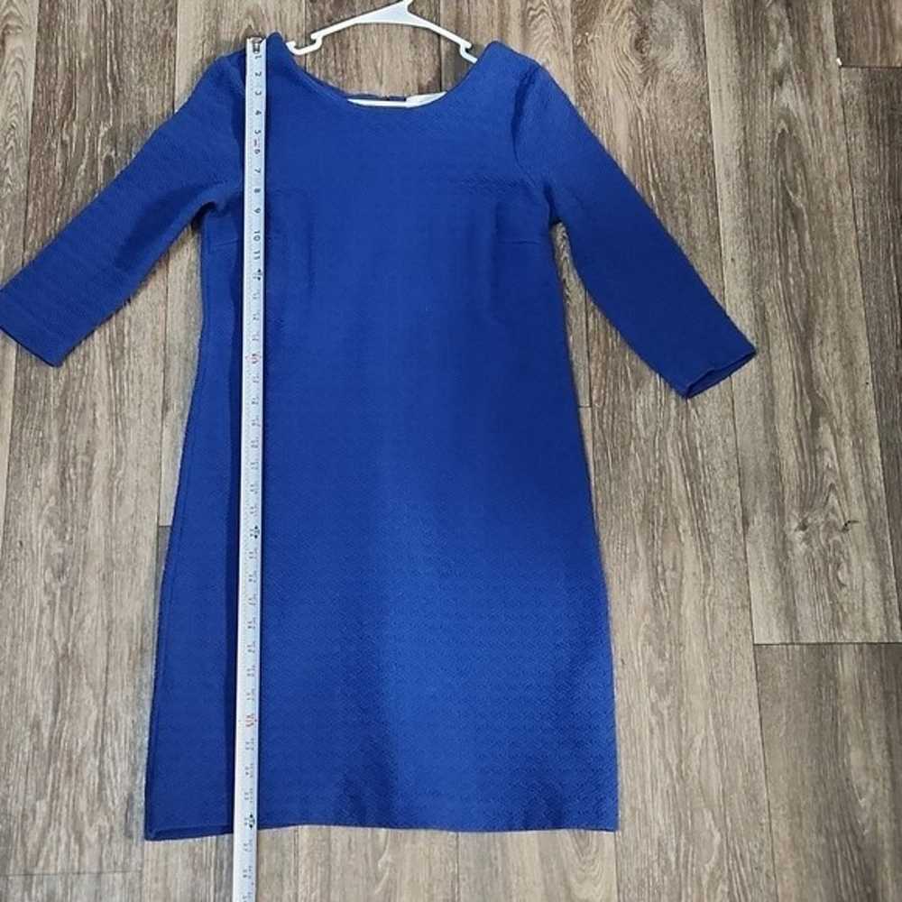 GANNI Lousa Shift Textured Mini Dress Cobalt Blue… - image 10