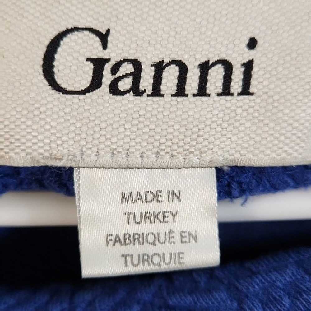 GANNI Lousa Shift Textured Mini Dress Cobalt Blue… - image 6
