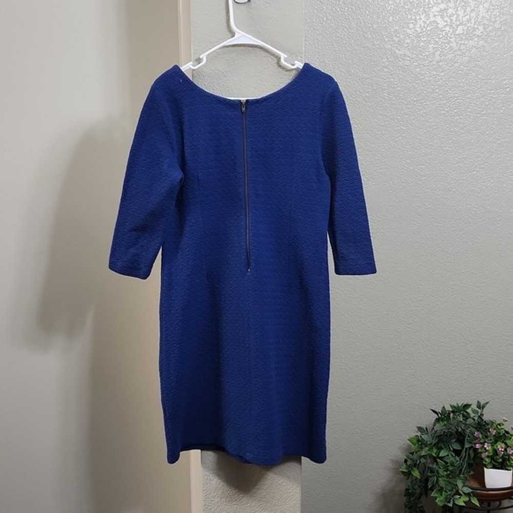 GANNI Lousa Shift Textured Mini Dress Cobalt Blue… - image 7