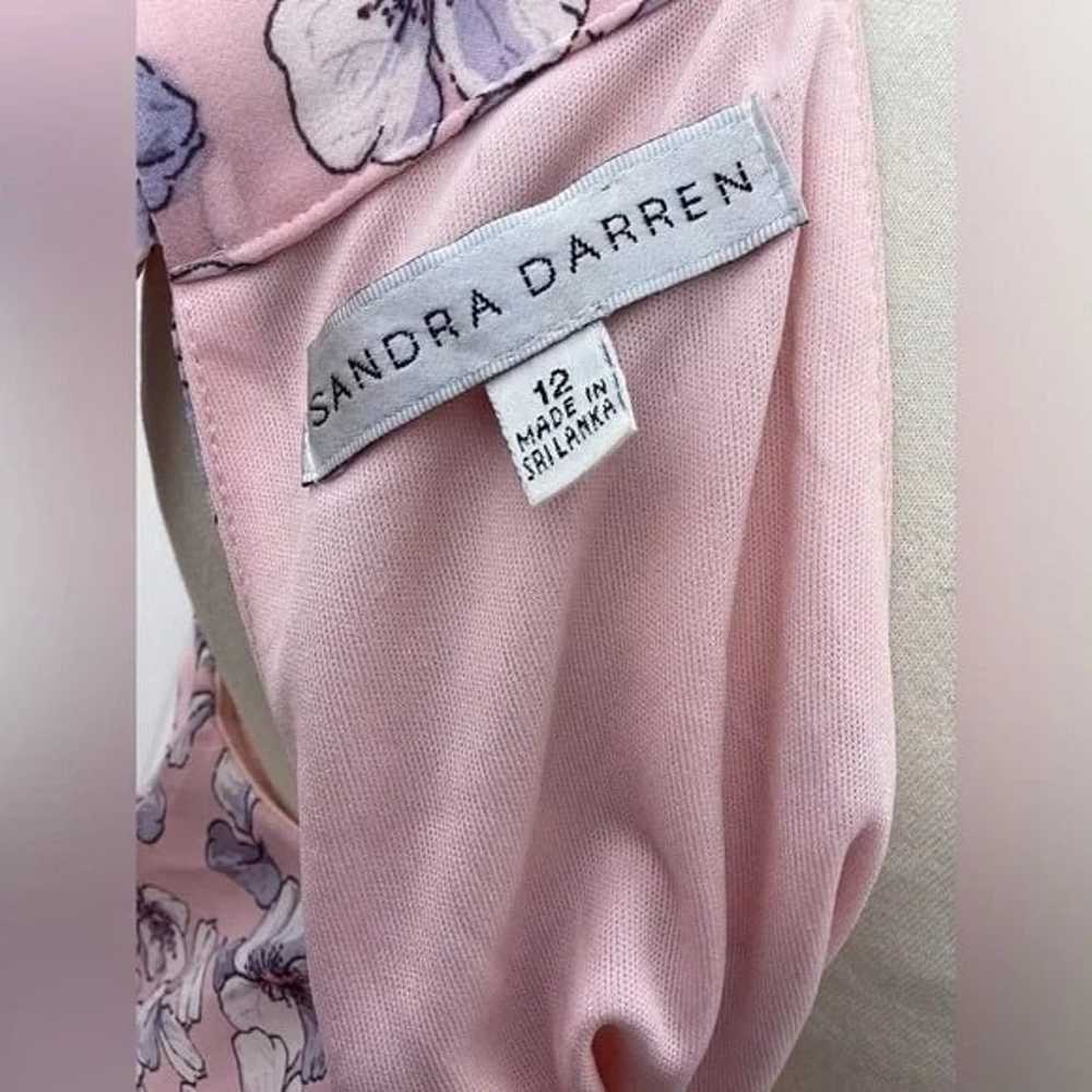 SANDRA DARREN Pink Blush Floral Chiffon Halter Ma… - image 10
