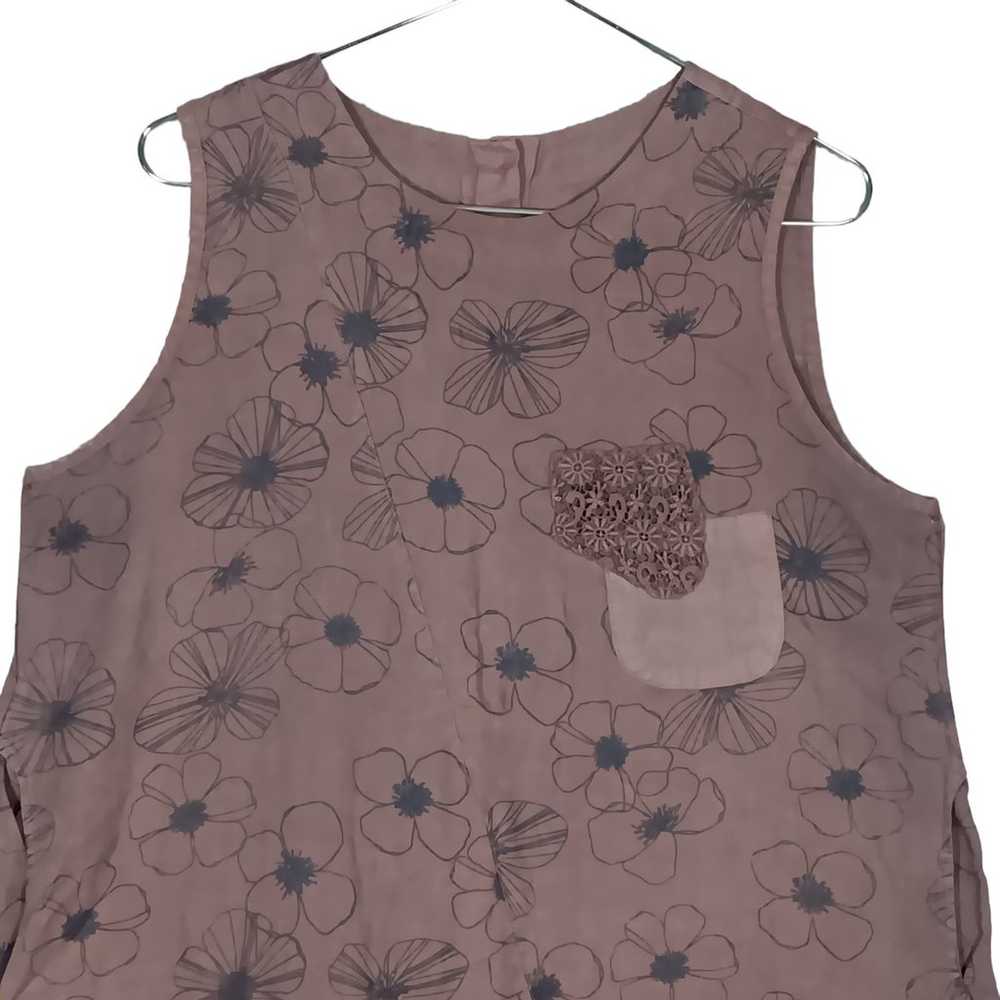 Boho Patched Floral Dress 100% Cotton Sleeveless … - image 3