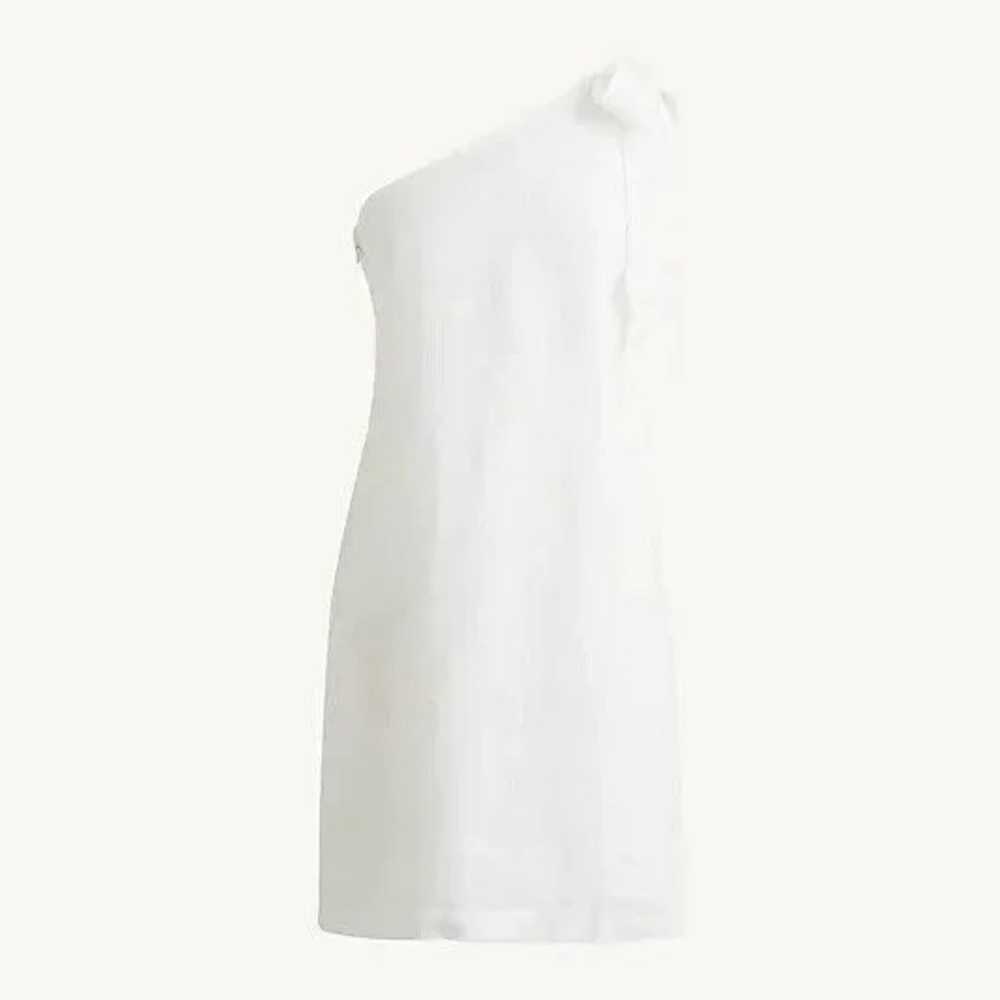 NWOT J.Crew White Linen Tie Shoulder Dress - image 1