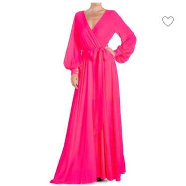 Meghan Los Angeles Lilypad maxi neon pink dress me