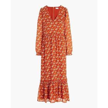 Jcrew Crinkle midi flounce dress - image 1