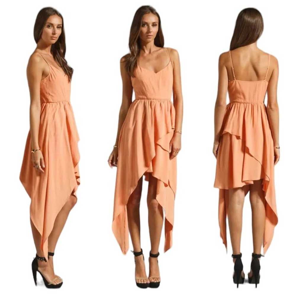Keepsake High Low Asymmetrical Layered Dress Apri… - image 2