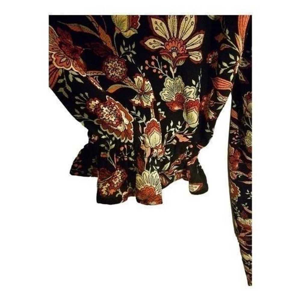 TALBOTS Bracelet Sleeve Autumn Garden Midi Dress … - image 6