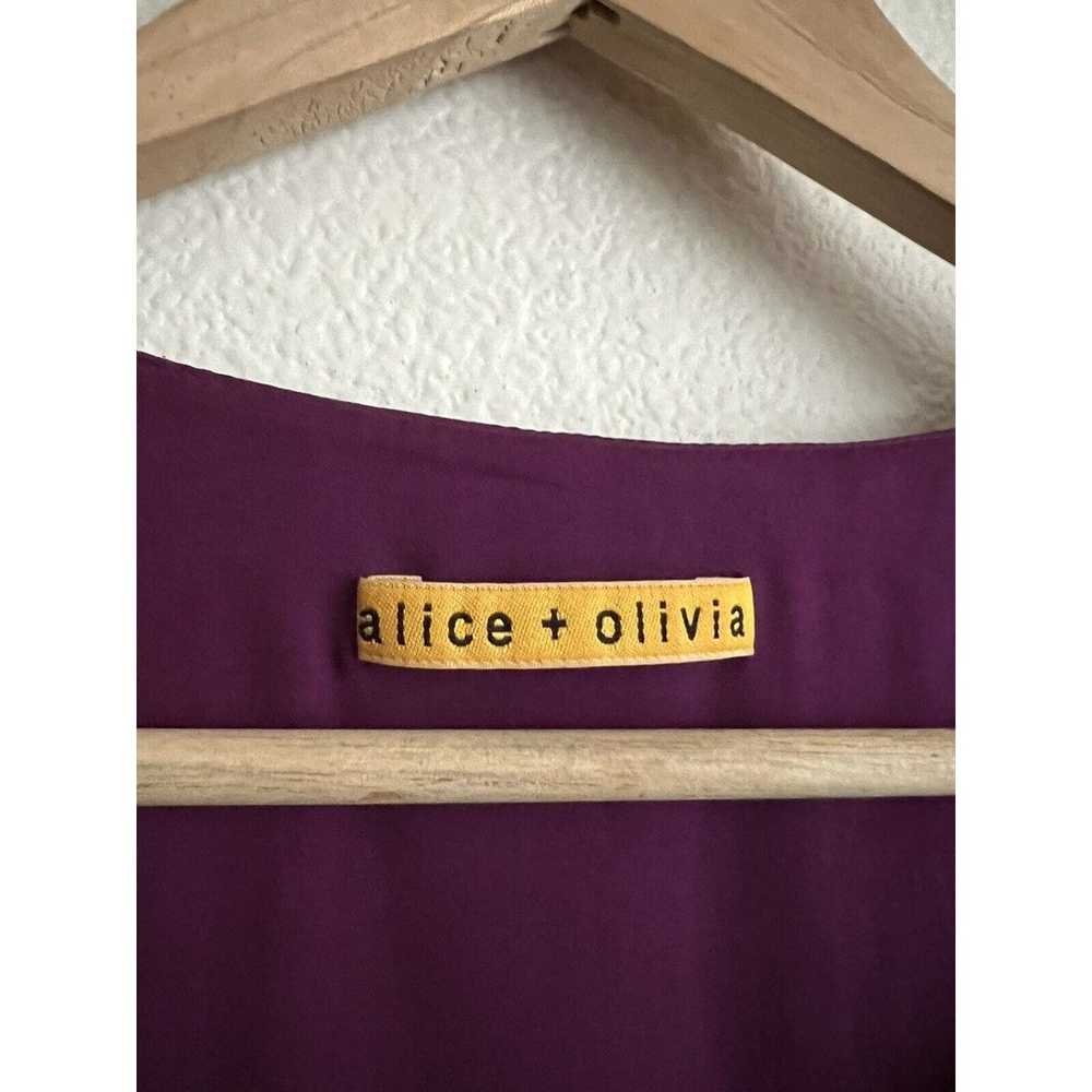 Alice + Olivia Size Small Tiered Purple Silk Blen… - image 6