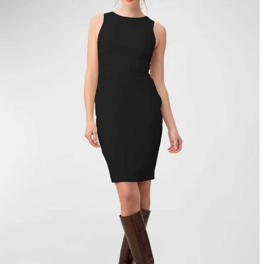 Trina Turk Petit Rouge Black Sheath Dress Size 10… - image 1