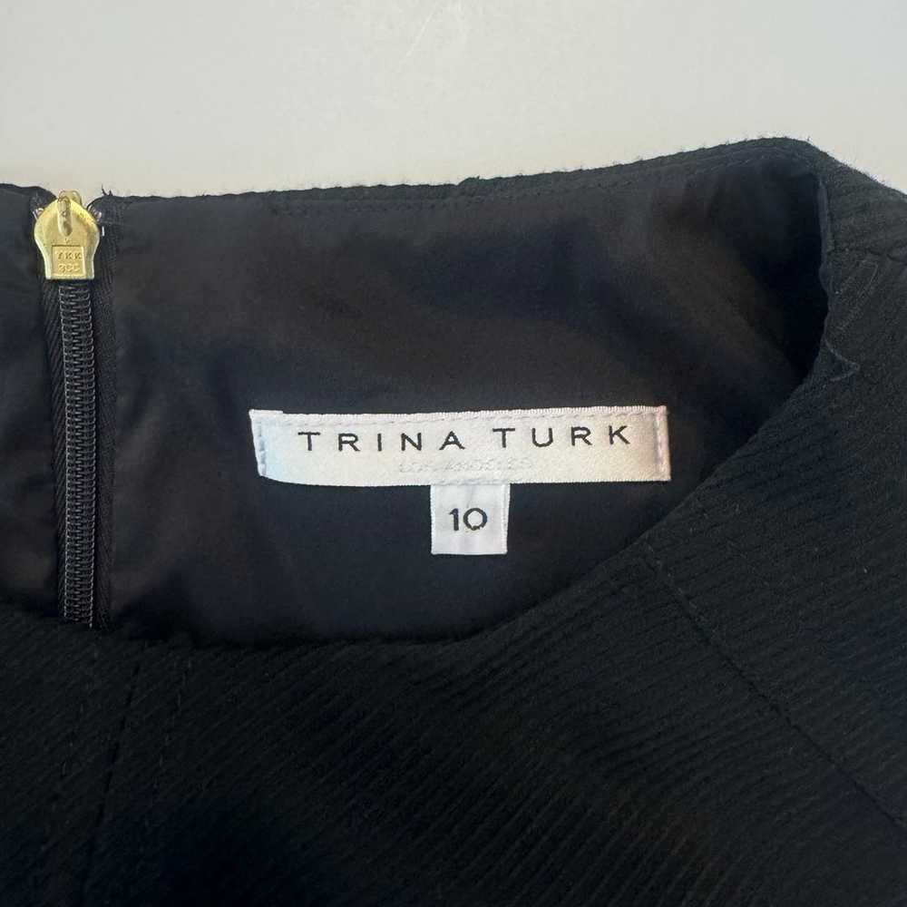 Trina Turk Petit Rouge Black Sheath Dress Size 10… - image 6