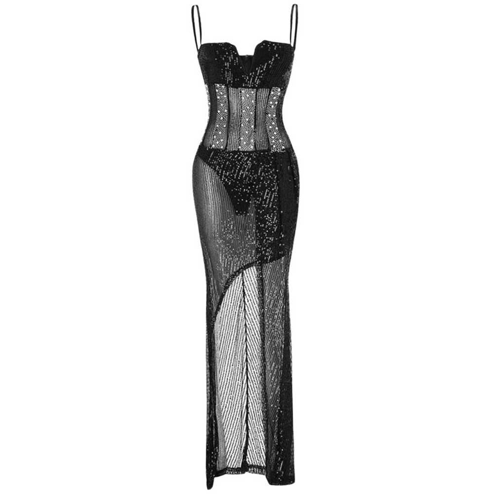 New RUIZE Cocktail Beaded Sparkle Strappy Sequin … - image 1