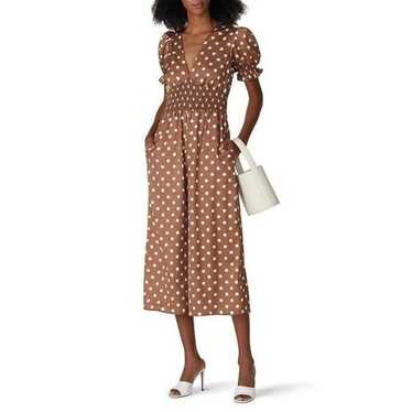 Slate & Willow Sketched Dot Jumpsuit Brown Womens… - image 1