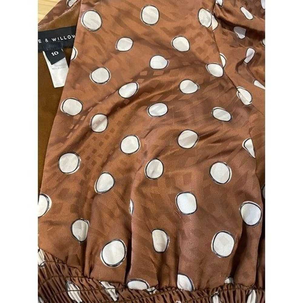 Slate & Willow Sketched Dot Jumpsuit Brown Womens… - image 9