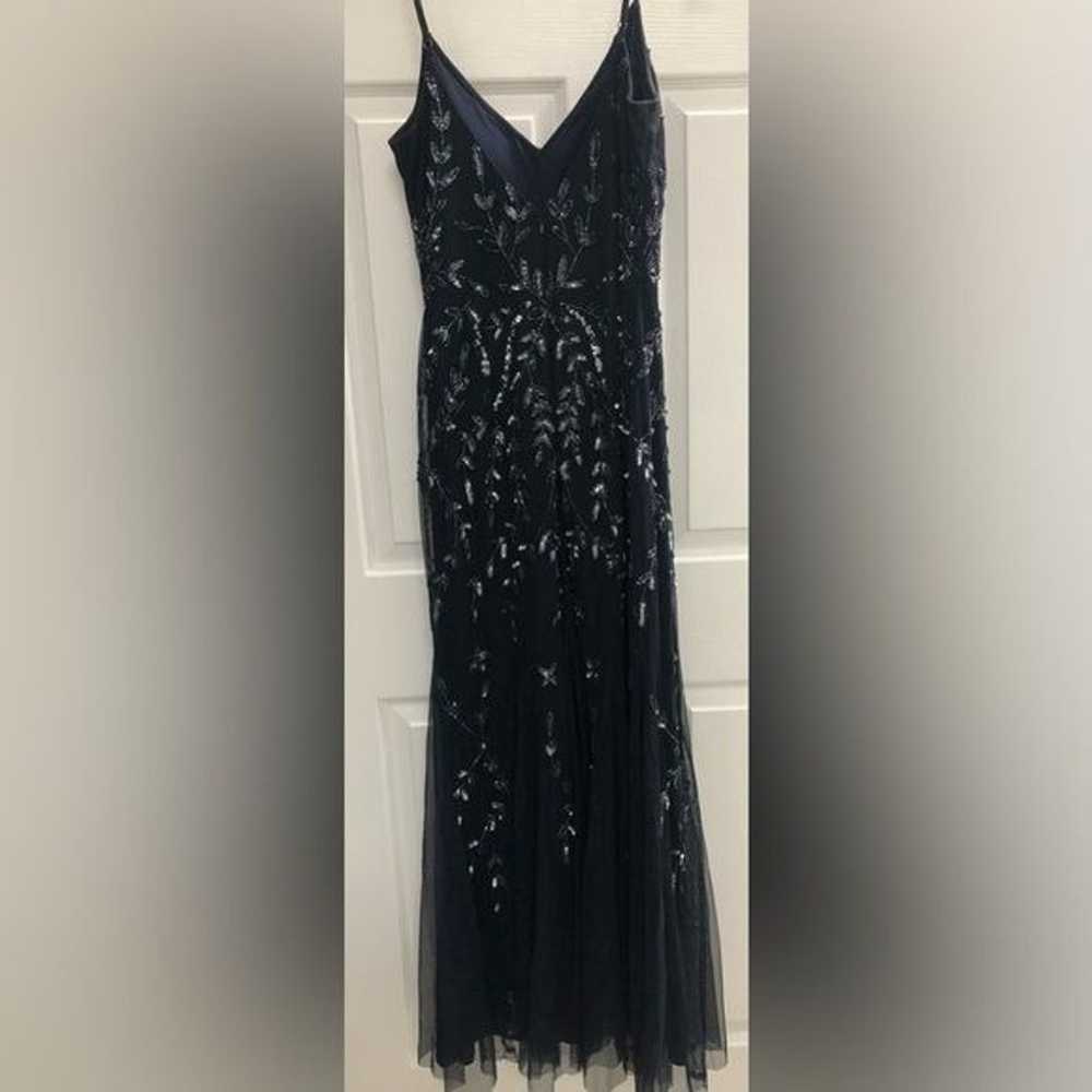 Marina navy/silver sequins dress worn only once s… - image 2