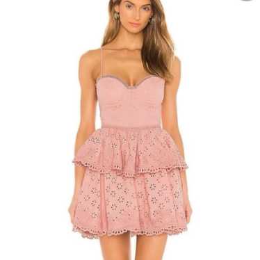 Nbd Anzhela Mini Dress in Nude Pink ruffle size m… - image 1