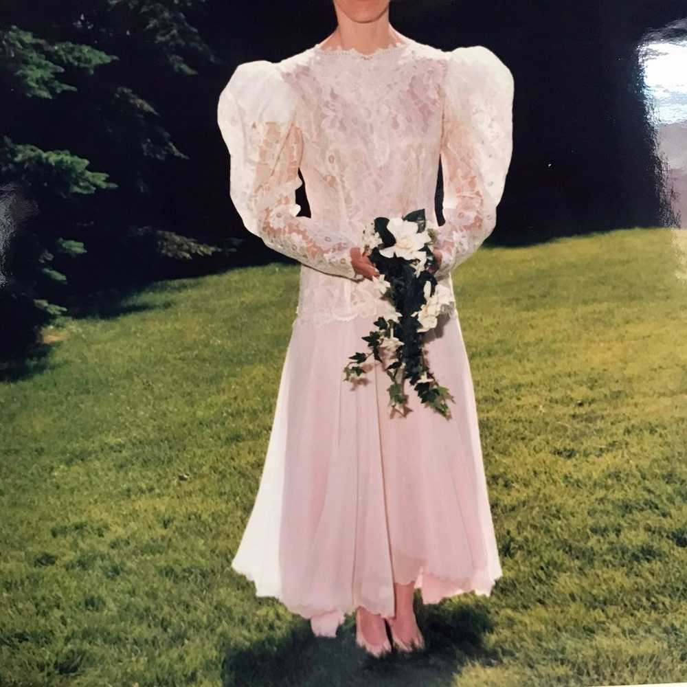 Vintage 1992 pastel bridal gown - image 1