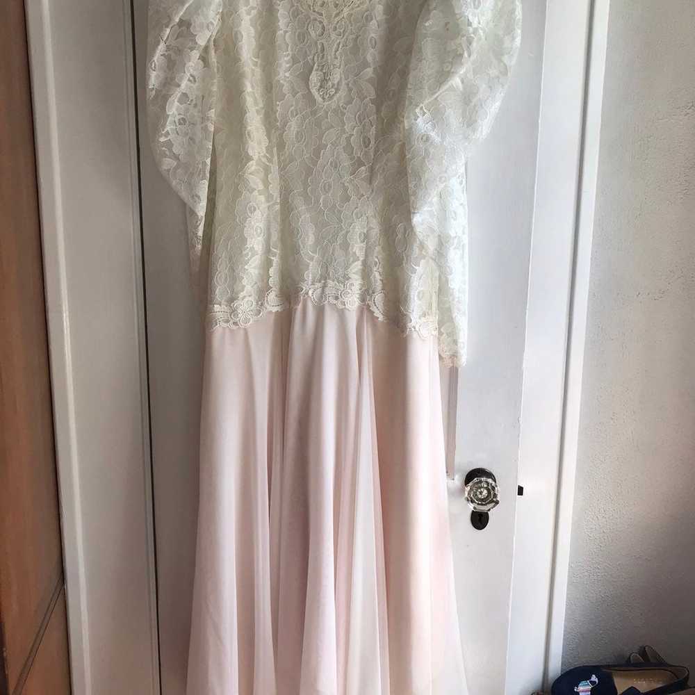 Vintage 1992 pastel bridal gown - image 2