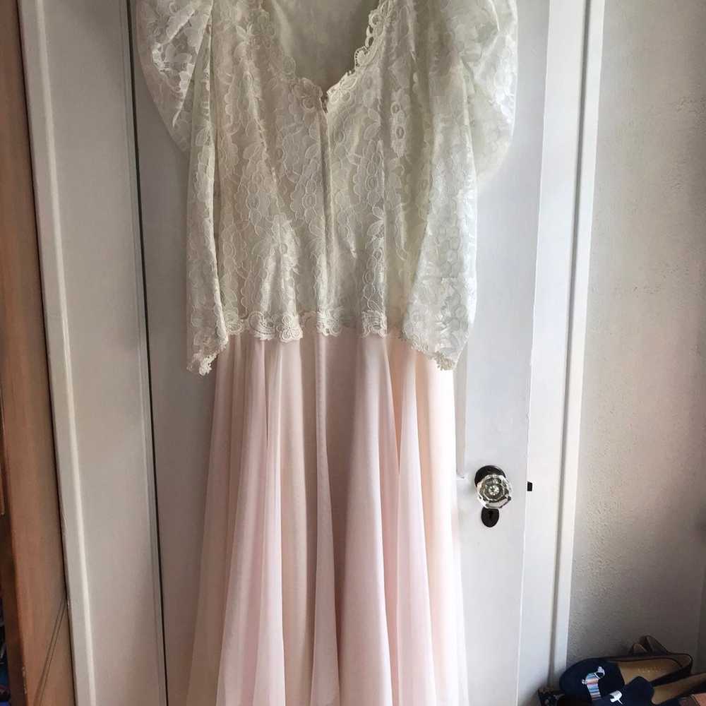 Vintage 1992 pastel bridal gown - image 5