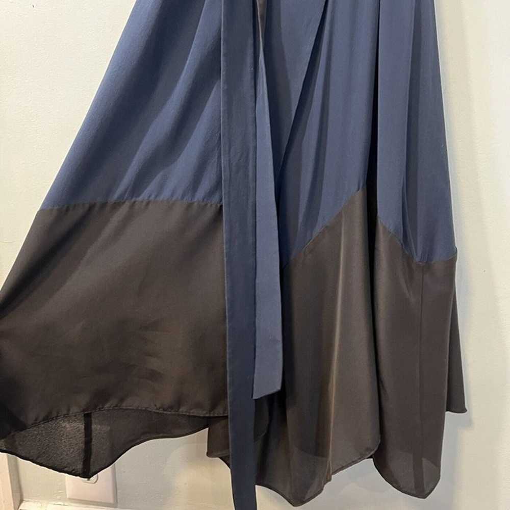 CLUB MONACO Womens Colorblock Wrap Dress 10 Black… - image 12