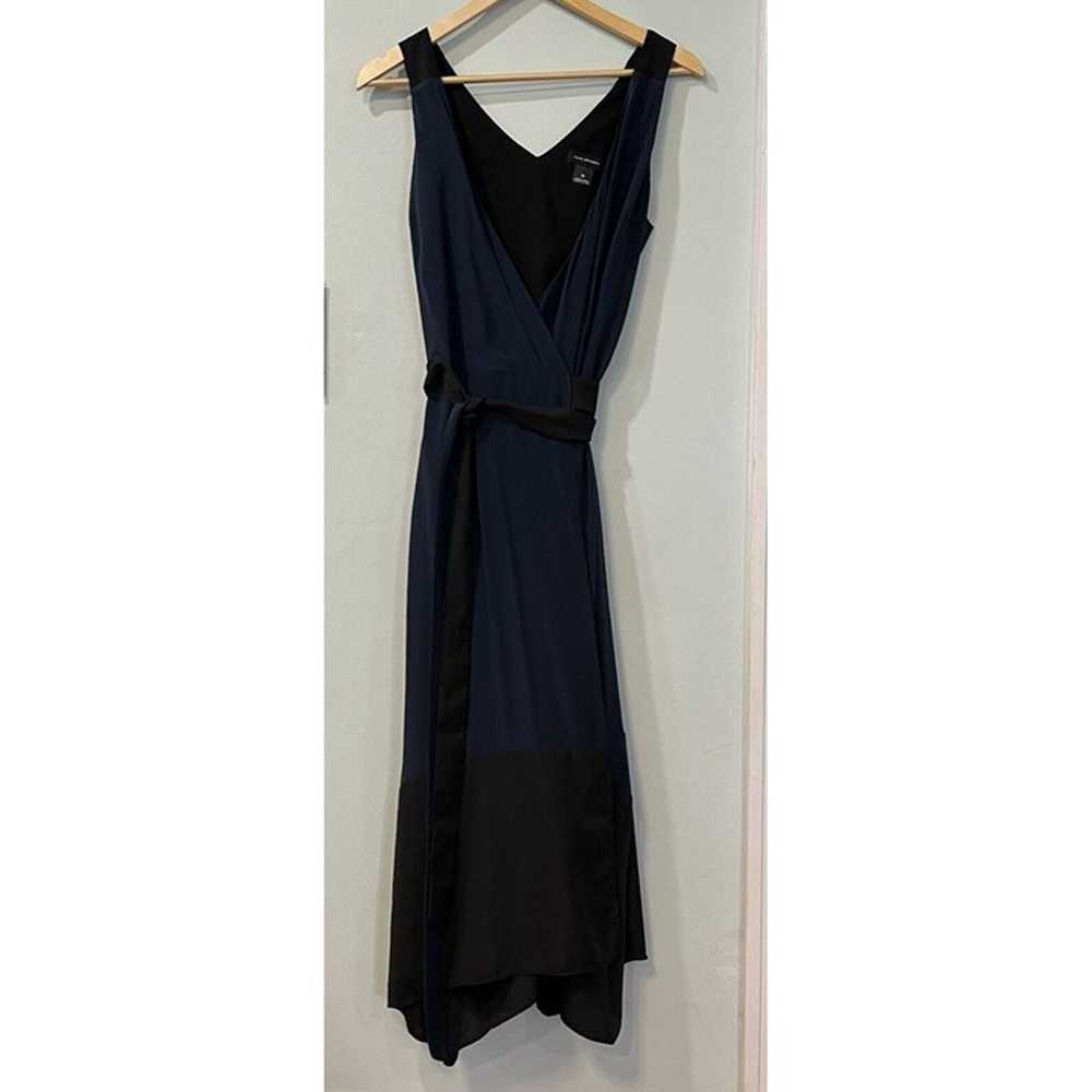 CLUB MONACO Womens Colorblock Wrap Dress 10 Black… - image 2