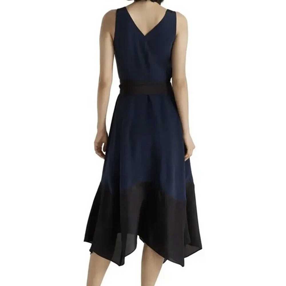 CLUB MONACO Womens Colorblock Wrap Dress 10 Black… - image 4