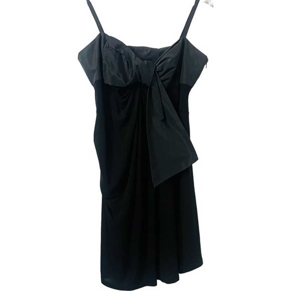KAREN MILLEN Taffeta Bow Jersey Mini Dress in Bla… - image 12