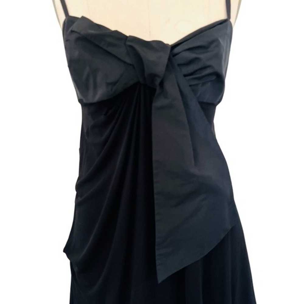 KAREN MILLEN Taffeta Bow Jersey Mini Dress in Bla… - image 4