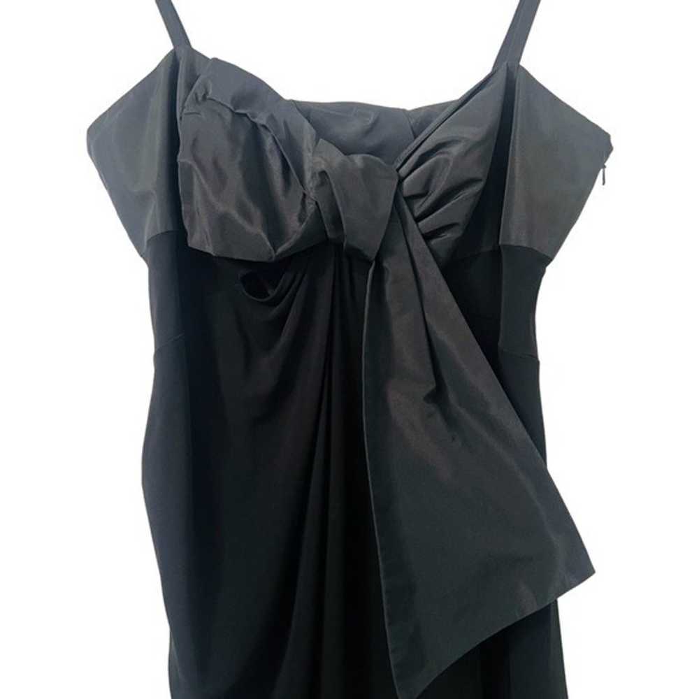 KAREN MILLEN Taffeta Bow Jersey Mini Dress in Bla… - image 6
