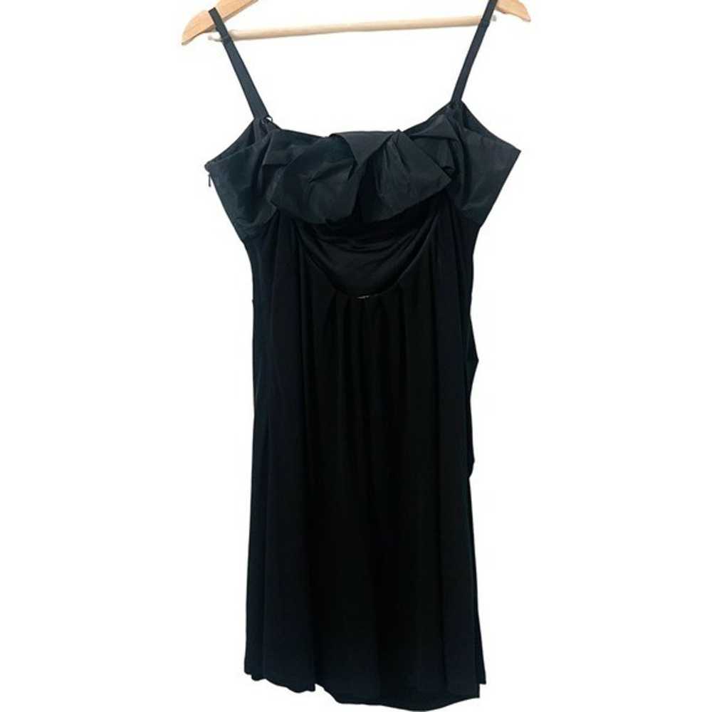 KAREN MILLEN Taffeta Bow Jersey Mini Dress in Bla… - image 7