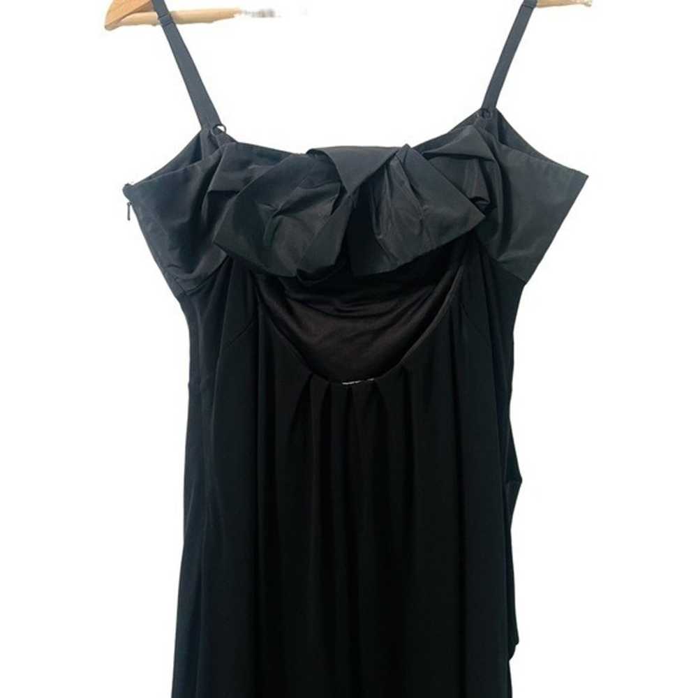 KAREN MILLEN Taffeta Bow Jersey Mini Dress in Bla… - image 8