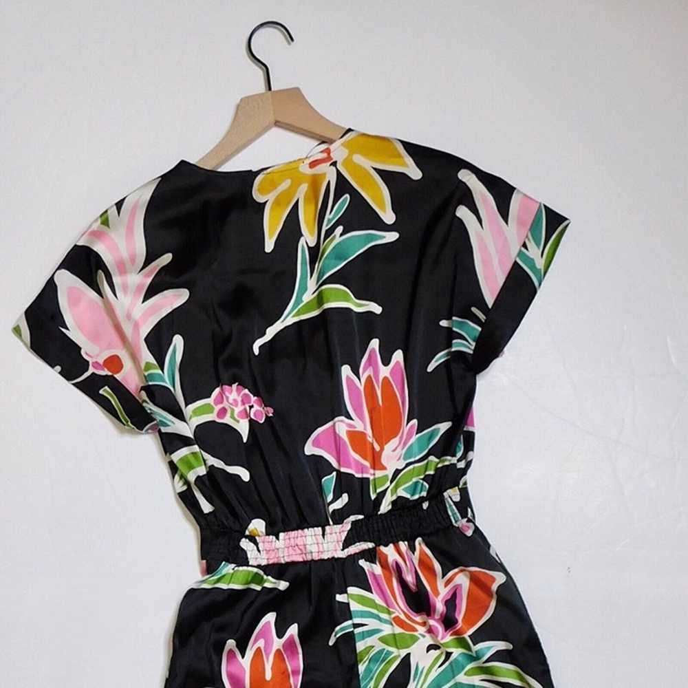 ZARA Tropical Floral Jumpsuit Satin Resortwear Va… - image 7