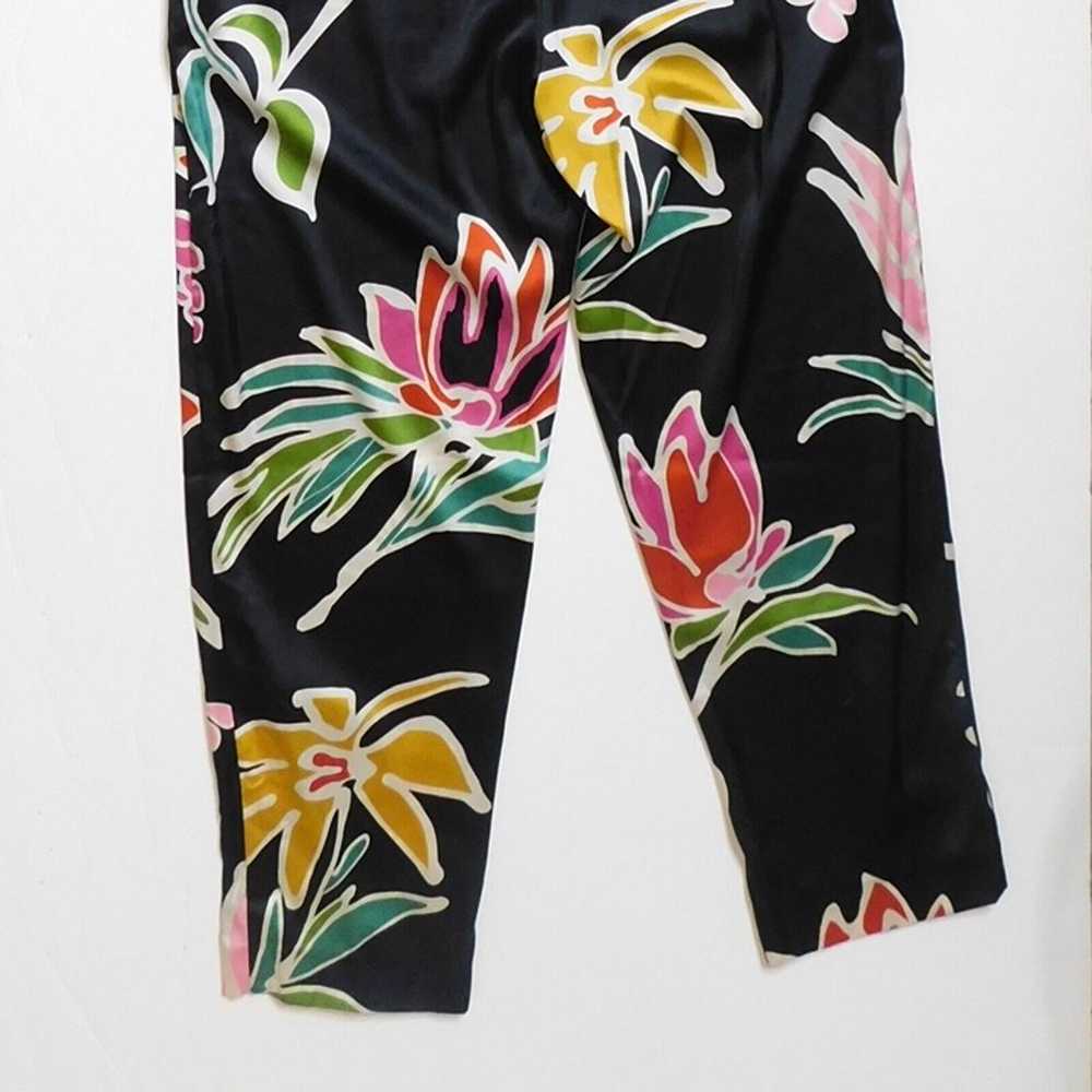 ZARA Tropical Floral Jumpsuit Satin Resortwear Va… - image 8